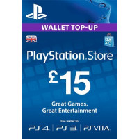 PlayStation PSN Card 15 GBP Wallet Top Up [UK account]